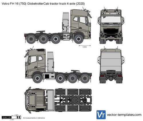 Volvo FH 16 (750) GlobetrotterCab tractor truck 4-axle