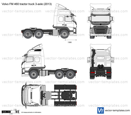 Volvo FM 460 tractor truck 3-axle