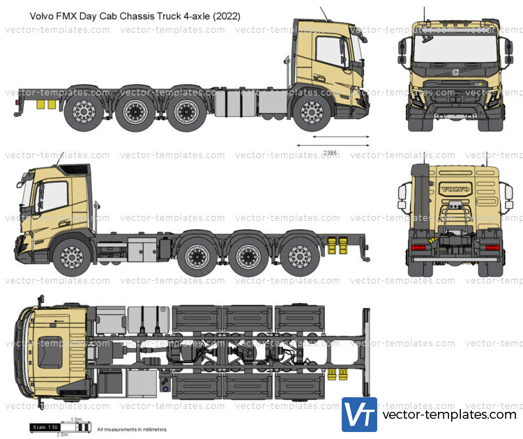 Volvo FMX Day Cab Chassis Truck 4-axle