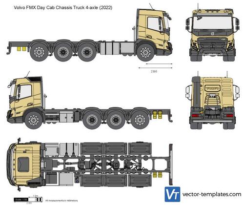 Volvo FMX Day Cab Chassis Truck 4-axle