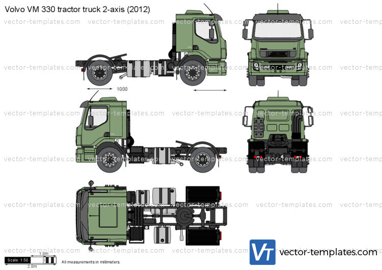 Volvo VM 330 tractor truck 2-axis