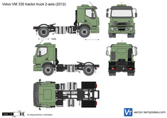 Volvo VM 330 tractor truck 2-axis