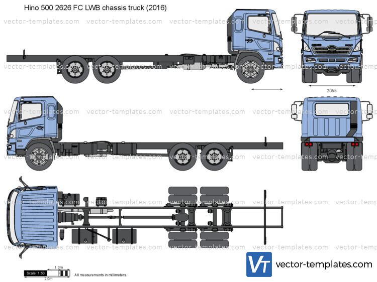 Hino 500 2626 FC LWB chassis truck