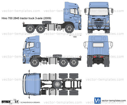 Hino 700 2845 tractor truck 3-axle