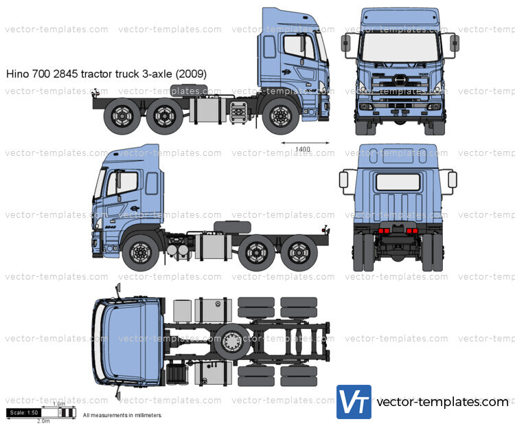 Hino 700 2845 tractor truck 3-axle