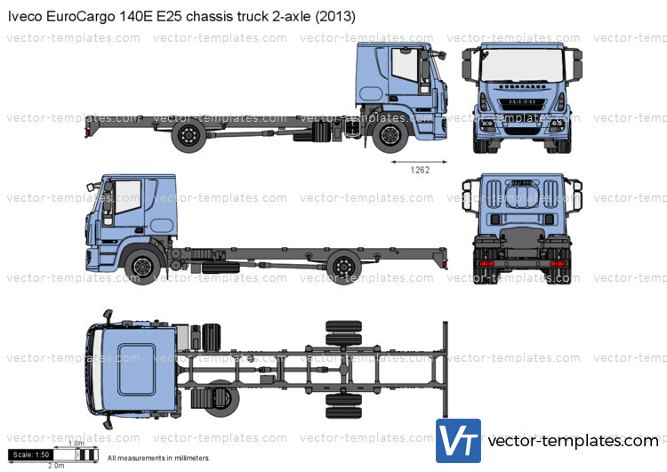 Iveco EuroCargo 140E E25 chassis truck 2-axle