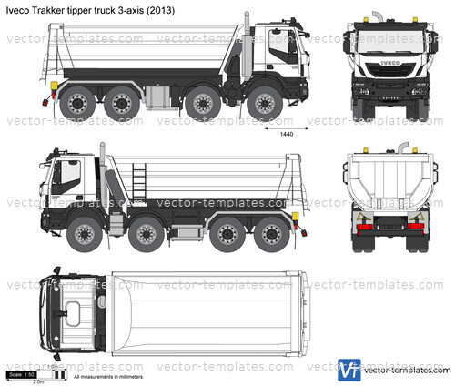 Iveco Trakker tipper truck 3-axis