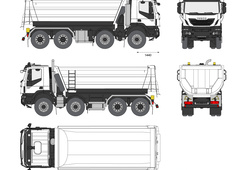 Iveco Trakker tipper truck 3-axis