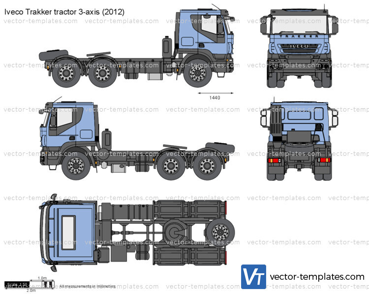 Iveco Trakker tractor 3-axis