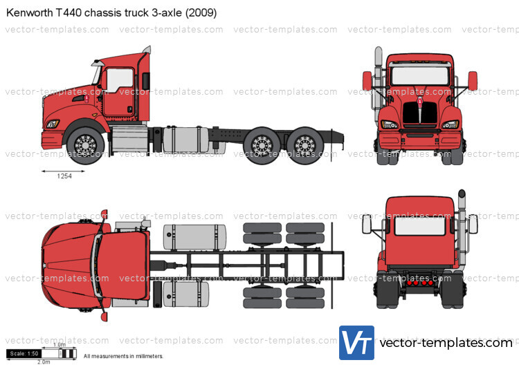 Kenworth T440 chassis truck 3-axle