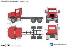 Kenworth T470 chassis truck 3-axle
