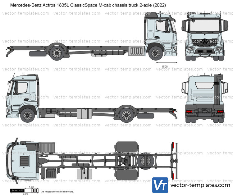 Mercedes-Benz Actros 1835L ClassicSpace M-cab chassis truck 2-axle