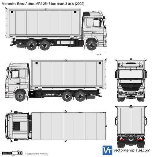 Mercedes-Benz Actros MP2 2546 box truck 3-axis