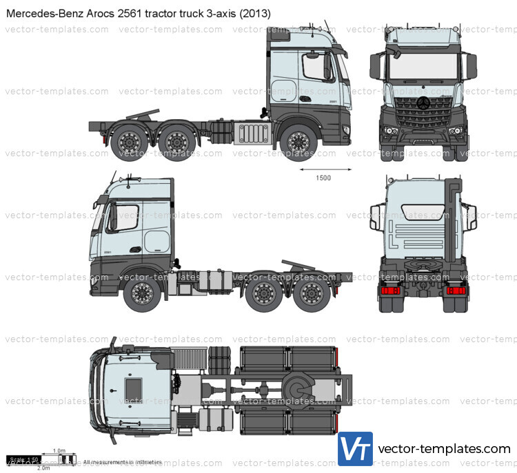 Mercedes-Benz Arocs 2561 tractor truck 3-axis