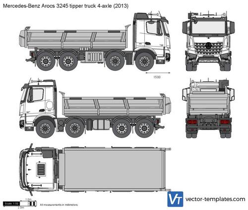 Mercedes-Benz Arocs 3245 tipper truck 4-axle