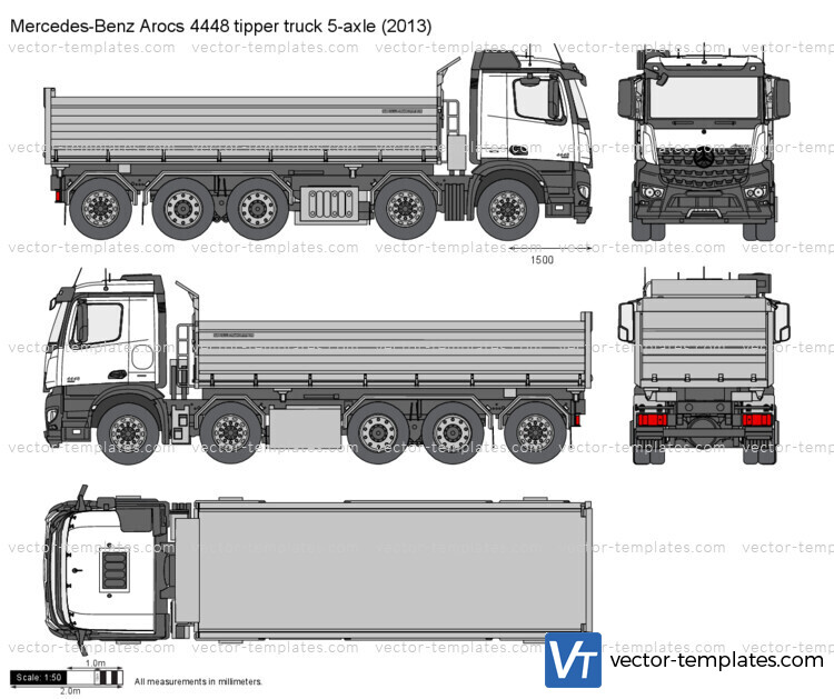 Mercedes-Benz Arocs 4448 tipper truck 5-axle