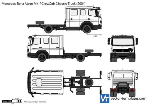 Mercedes-Benz Atego Mk1f CrewCab Chassis Truck