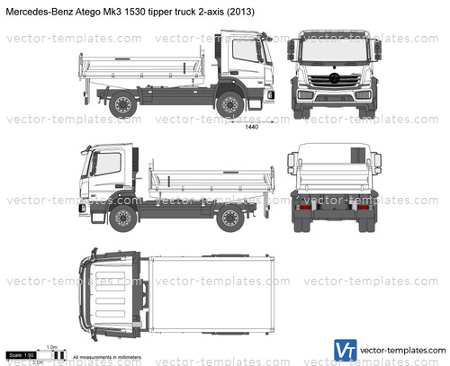 Mercedes-Benz Atego Mk3 1530 tipper truck 2-axis