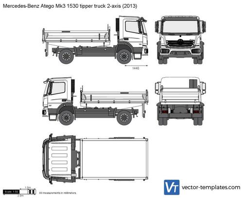 Mercedes-Benz Atego Mk3 1530 tipper truck 2-axis