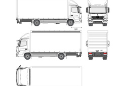 Mercedes-Benz Atego Mk3 823 box truck 2-axis
