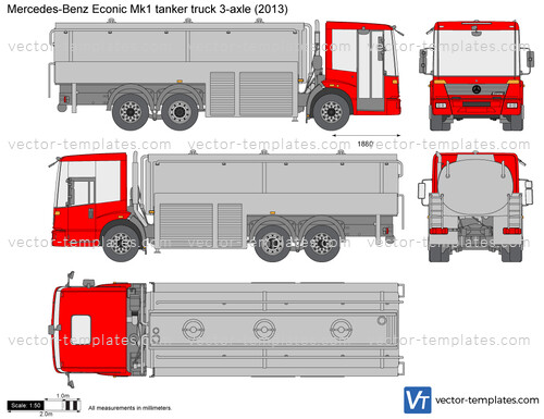 Mercedes-Benz Econic Mk1 tanker truck 3-axle