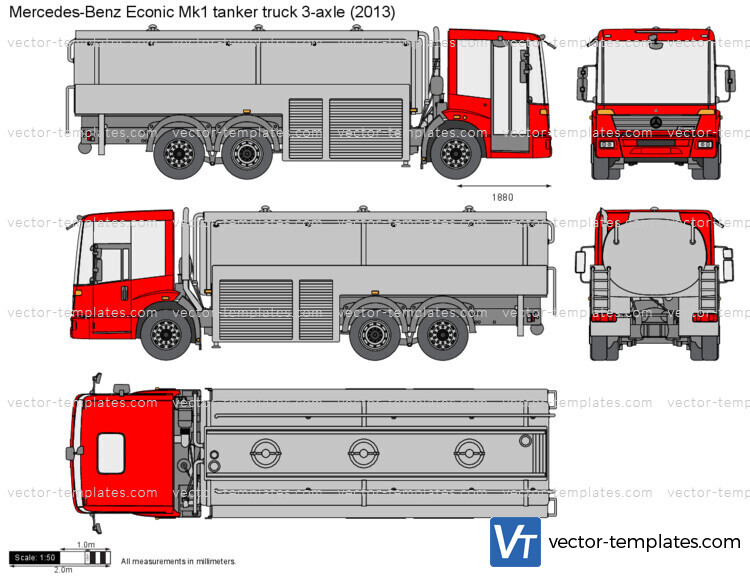 Mercedes-Benz Econic Mk1 tanker truck 3-axle