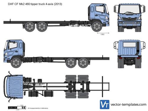 DAF CF Mk2 460 tipper truck 4-axis