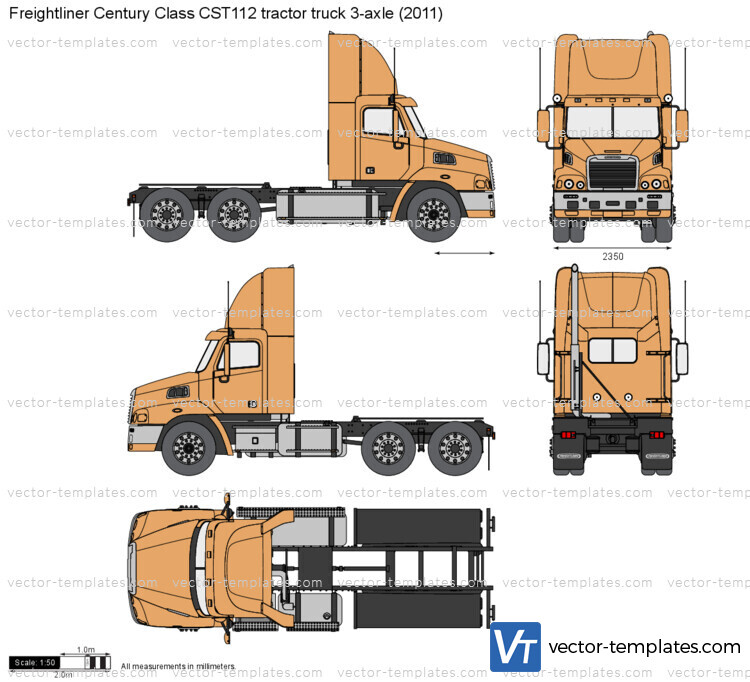 Freightliner Century Class CST112 tractor truck 3-axle