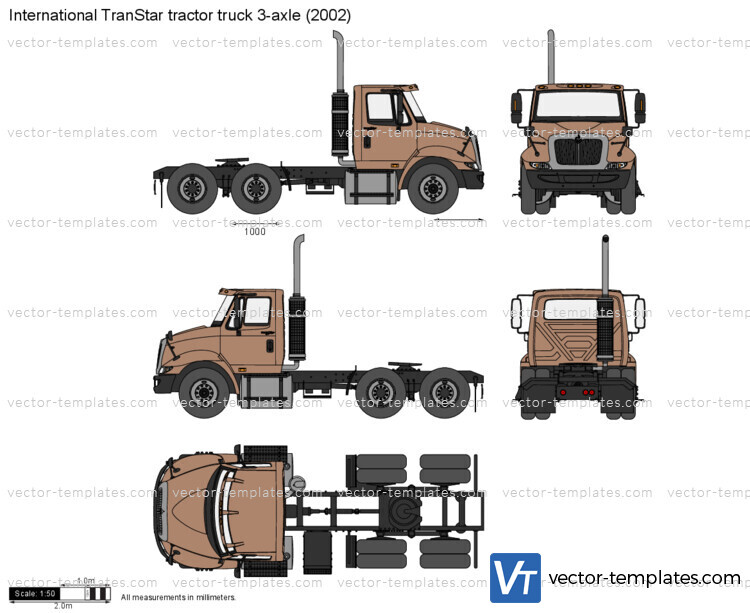 International TranStar tractor truck 3-axle