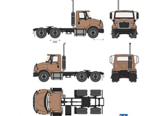 International TranStar tractor truck 3-axle