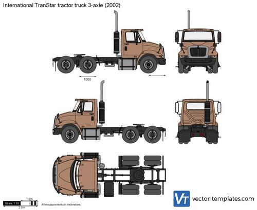 International TranStar tractor truck 3-axle