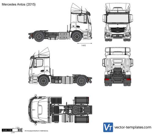 Mercedes-Benz Actros Mk4 MP4 3251L L-CabClassicSpace 230w chassis truck  vector drawing