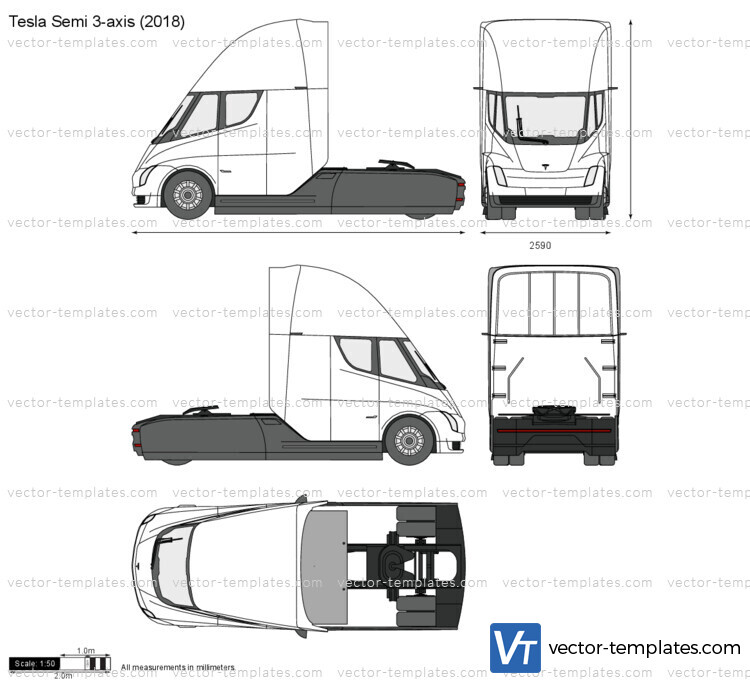 Tesla Semi 3-axis