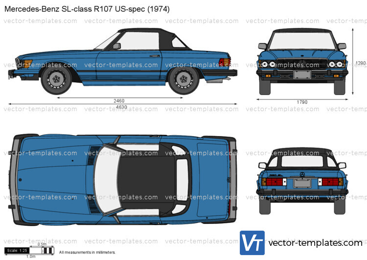 Mercedes-Benz SL-class R107 US-spec