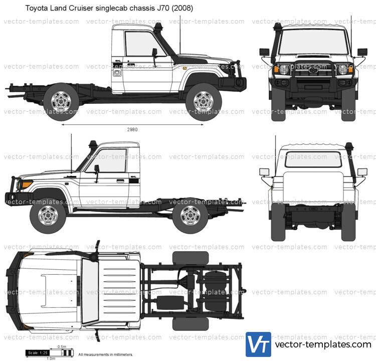 Toyota Land Cruiser singlecab chassis J70