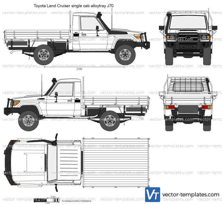 Toyota Land Cruiser single cab alloytray J70