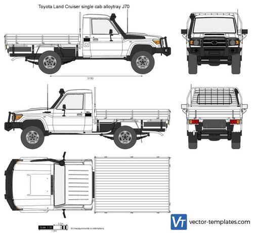 Toyota Land Cruiser single cab alloytray J70