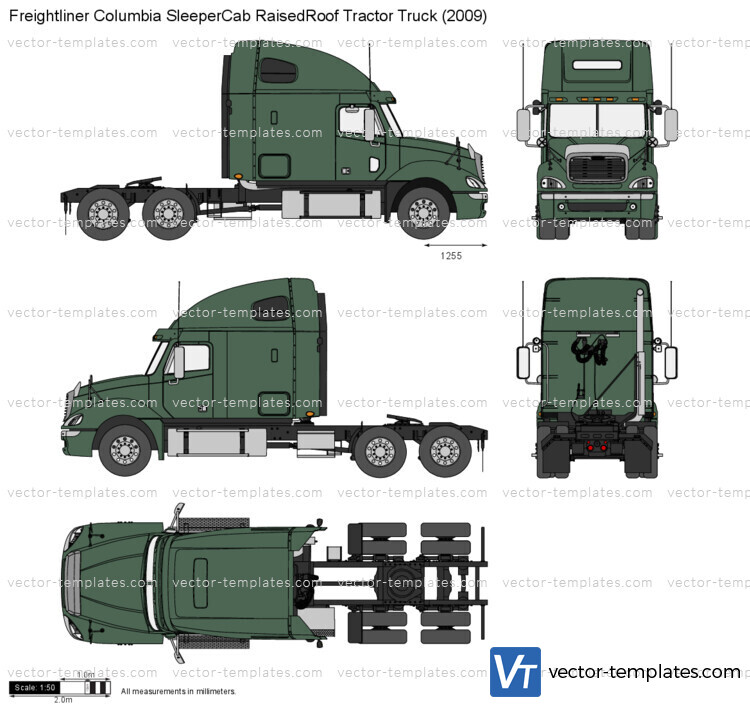 Freightliner Columbia SleeperCab RaisedRoof Tractor Truck