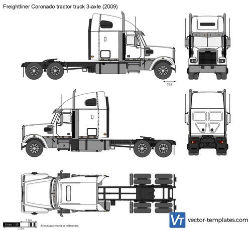 Freightliner Coronado tractor truck 3-axle