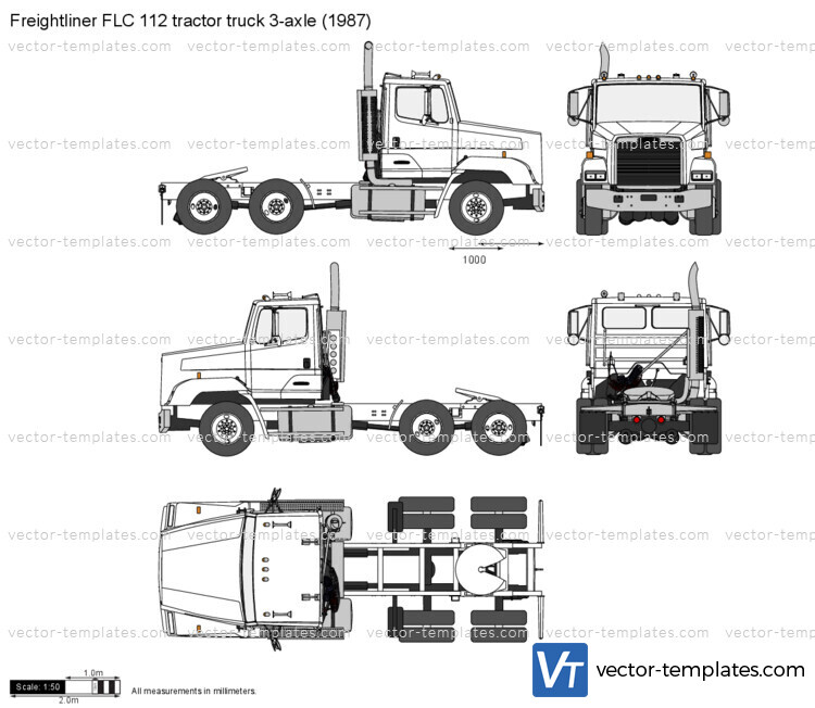 Freightliner FLC 112 tractor truck 3-axle