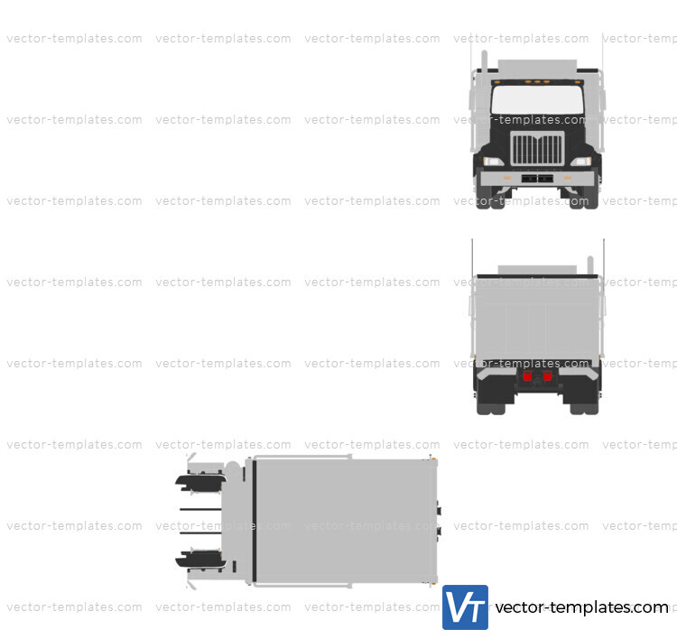 International PayStar dump truck 3-axle