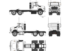 International WorkStar chassis truck 3-axle