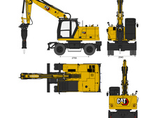 Caterpillar M318 wheeled excavator