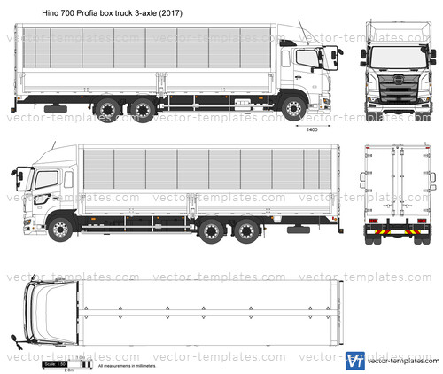 Hino 700 Profia box truck 3-axle