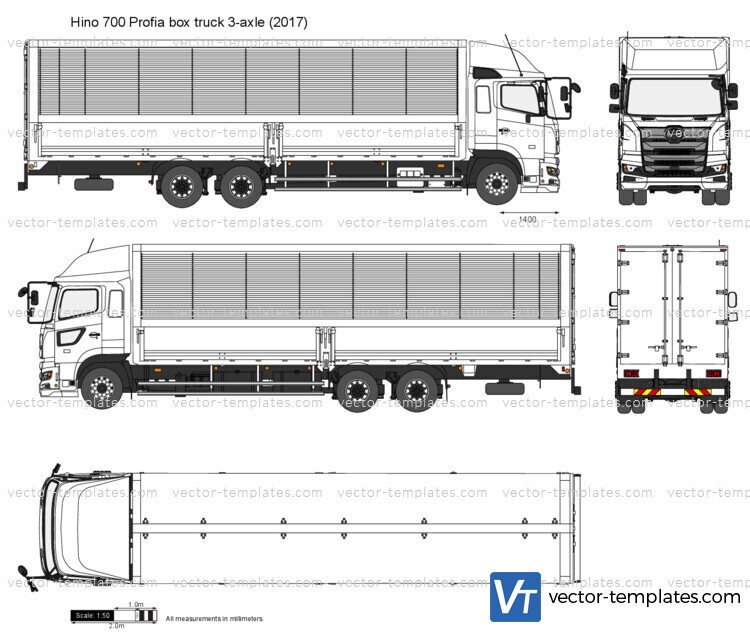 Hino 700 Profia box truck 3-axle