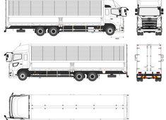 Hino 700 Profia box truck 3-axle