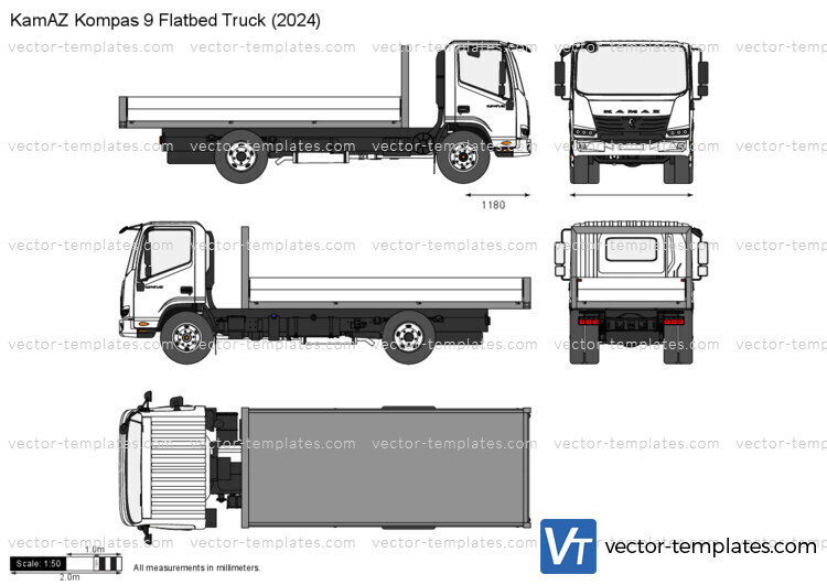 KamAZ Kompas 9 Flatbed Truck