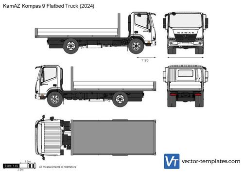 KamAZ Kompas 9 Flatbed Truck