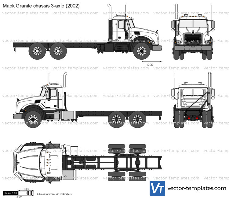 Mack Granite chassis 3-axle