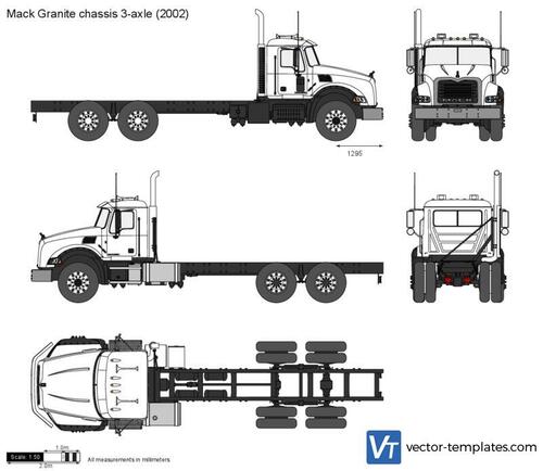 Mack Granite chassis 3-axle